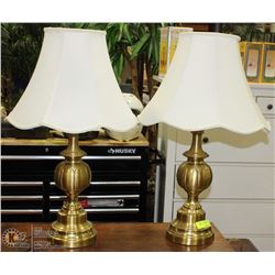 PAIR OF ESTATE BRASS LAMPS