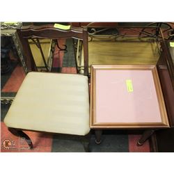 SMALL SIDECHAIR WITH END TABLE