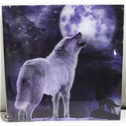 3D HOLOGRAPHIC PICTURE - WOLF HOWLING AT MOON