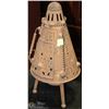 Image 1 : VINTAGE SCRAP METAL ROCKET SHIP CANDLE HOLDER-