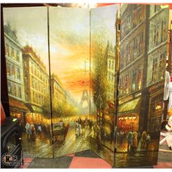 15) PARIS STREET SCENE ROOM DIVIDER