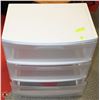 Image 1 : 3 DRAWER PLASTIC STORAGE UNIT
