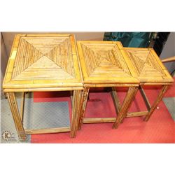 3PC BAMBOO TABLES