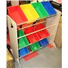 Image 1 : WOOD 3-SHELF KIDS STORAGE SHELVING