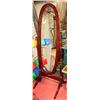 Image 1 : MIRROR ON STAND CHERRY WOOD