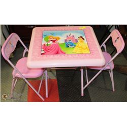 WALT DISNEY PINK PRINCESS TABLE & TWO
