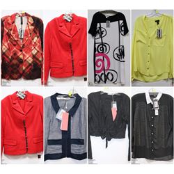 LOT OF 8 WOMENS JACKETS OR DRESSES ALL SIZE MEDIUM