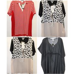 LOT OF 4 WOMENS SHIRTS SIZED XL TO 4XL
