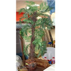 PALM TREE WITH SUNFACE IN MEXICAN POT 5'