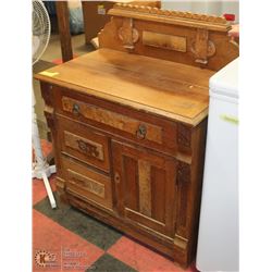 2)OAK SMALL KITCHEN CABINET