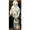 Image 1 : CONCRETE GIRL STATUE WITH STAND 42" TALL