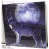 Image 2 : 3D HOLOGRAPHIC PICTURE - WOLF & MOON SCENE