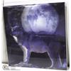 Image 2 : 3D HOLOGRAPHIC PICTURE - WOLF & MOON SCENE