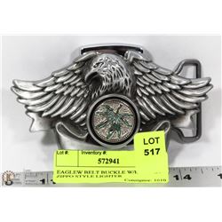 EAGLE BELT BUCKLE W/BUILT IN ZIPPO STYLE LIGHTER