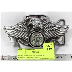 EAGLE BELT BUCKLE W/BUILT IN ZIPPO STYLE LIGHTER