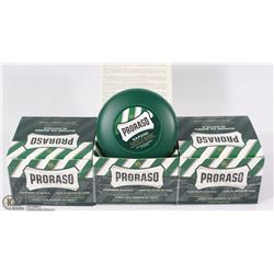 3 PACKS OF PRORASO SHAVING SOAP