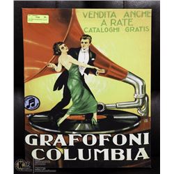 COLUMBIA GRAMOPHONE CANVAS PICTURE