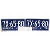 Image 1 : LOT OF TWO 1970 ALBERTAS LICENCE PLATES