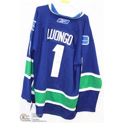 VANCOUVER CANUCKS JERSEY WITH #1 LUONGO SIZE 48