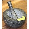 Image 1 : LARGE GRANITE MORTAR WITH PESTLE