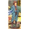 Image 1 : VINTAGE ROPING COWBOY STATUE