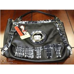 OFFICIALLY LICENSED BETTY BOOP BLACK DESIGNER TOTE
