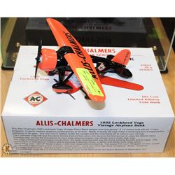 DIE CAST ALLIS-CHALMERS 1932 VEGA AIRPLANE