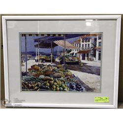 ITALY SEASHORE MARKETPLACE FRAMED