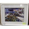 Image 1 : ITALY SEASHORE MARKETPLACE FRAMED