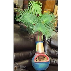 PALM TREE IN A CHIMINEY POT 4' HIGH