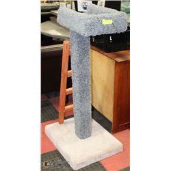 BLUE-GREY & TAN CAT CONDO 4' TALL