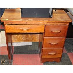 30) 4 DRAWER  ANTIQUE DESK