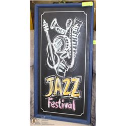 JAZZ FESTIVAL VINTAGE FRAMED ART 16"X32"