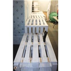 GROUP OF 6 ASST PALLETAND WIRE ROLL TABLE DISPLAYS