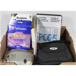 FLAT WITH MEMOREX DVD/CD CLEANER & ACCESSORIES