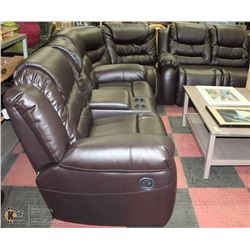 NEW CARL DARK BROWN LEATHERETTE DELUXE