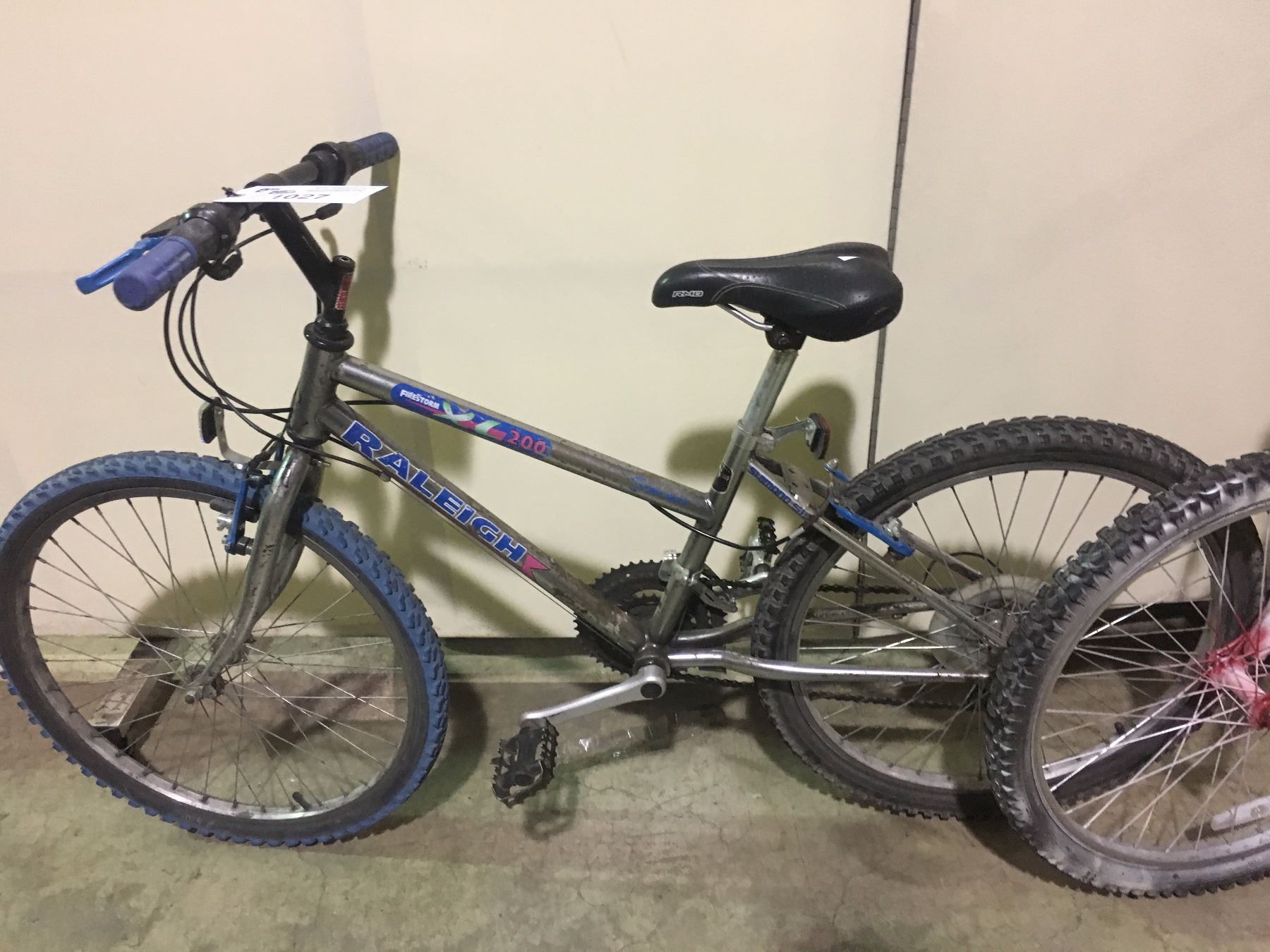 2 BIKES: SILVER RALEIGH MOUNTAIN BIKE & RED NO NAME MOUNTAIN BIKE ...