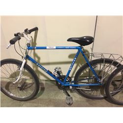 2 BIKES: BLUE RALEIGH MOUNTAIN BIKE & BROWN BREEZER HYBRID BIKE