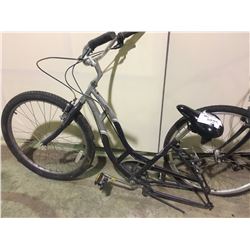 2 BIKES:  BLUE SCHWINN FRAME & BLACK MIYATA MOUNTAIN BIKE