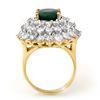 Image 2 : 10.02 CTW Emerald & Diamond Ring 14K Yellow Gold - REF-332F9M - 13305