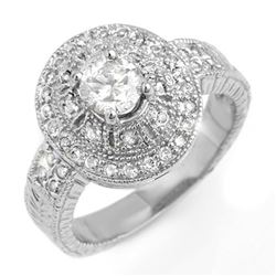 1.33 CTW Certified VS/SI Diamond Ring 18K White Gold - REF-235H3W - 13969