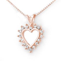 0.25 CTW Certified VS/SI Diamond Pendant 18K Rose Gold - REF-29K5R - 13231