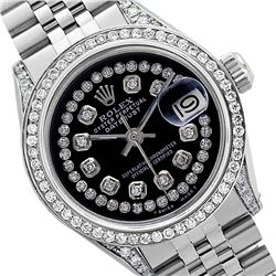 Rolex Ladies Stainless Steel, Diamond Dial & Diamond Bezel, Saph Crystal - REF-376W4K