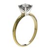 Image 4 : 1 CTW Certified VS/SI Quality Cushion Cut Diamond Solitaire Ring 10K Yellow Gold - REF-297F2M - 3290