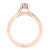 Image 4 : 1.01 CTW Cushion VS/SI Diamond Solitaire Micro Pave Ring 18K Rose Gold - REF-200H2W - 37161