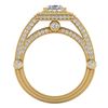 Image 4 : 2.53 CTW Princess VS/SI Diamond Solitaire Art Deco Ring 18K Yellow Gold - REF-509M3F - 37126