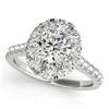 Image 1 : 2 CTW Certified VS/SI Diamond Solitaire Halo Ring 18K White Gold - REF-424M2F - 26799