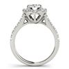 Image 2 : 2 CTW Certified VS/SI Diamond Solitaire Halo Ring 18K White Gold - REF-424M2F - 26799