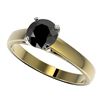 Image 1 : 1.25 CTW Fancy Black VS Diamond Solitaire Engagement Ring 10K Yellow Gold - REF-39K5R - 33005