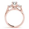 Image 2 : 1.5 CTW Certified VS/SI Diamond 3 Stone Solitaire Ring 18K Rose Gold - REF-417H5W - 28003